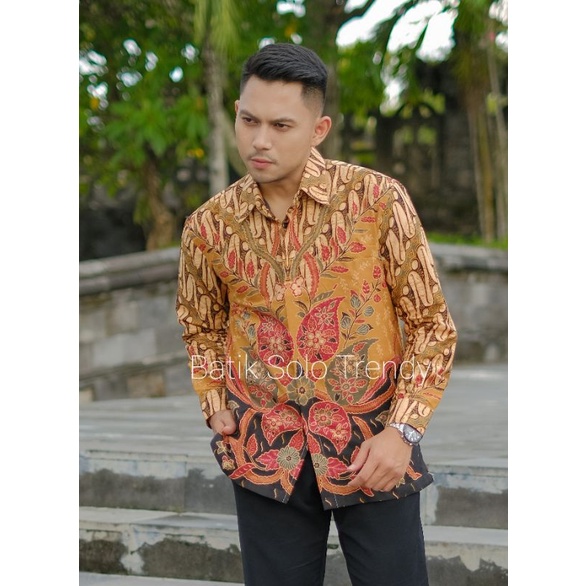 TRENDY 77 KEMEJA BATIK/BAJU BATIK PRIA PANJANG MURAH KAIN HALUS