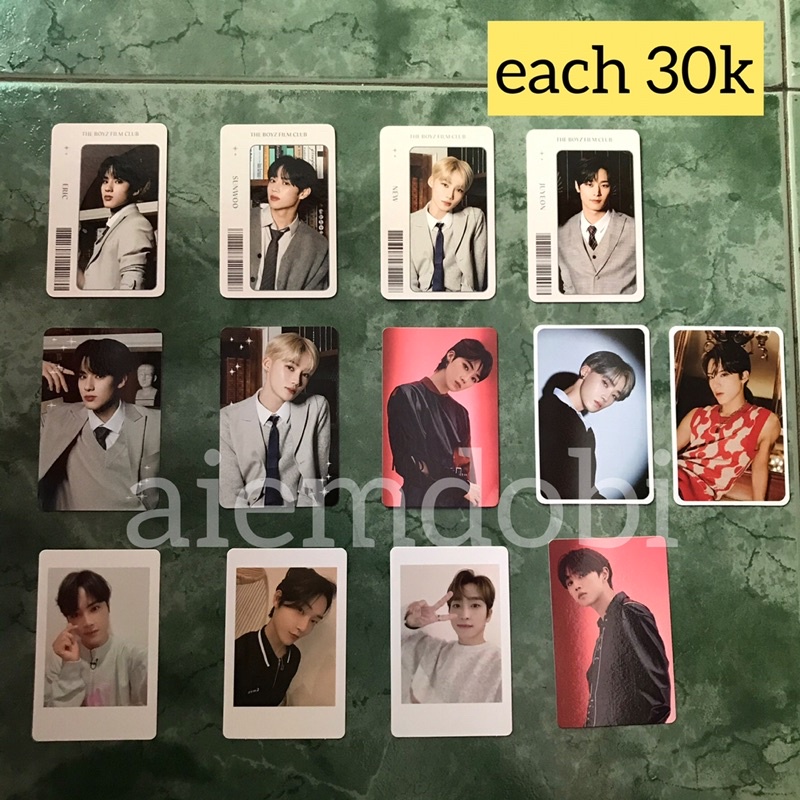 Photocard Eric/Sunwoo/New/Juyeon/Haknyeon/Sangyeon/Kevin SG 2021/POLA FANCON/TICKET CHASE TRICK