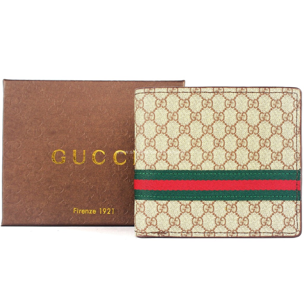 TOKOKOE - Dompet Pria model Tidur bahan Kulit Dompet Lipat dengan Box Exclusive - GC Small Logo