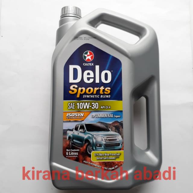 CALTEX DELO SPORT 10W30 CI4 CRDI 6L