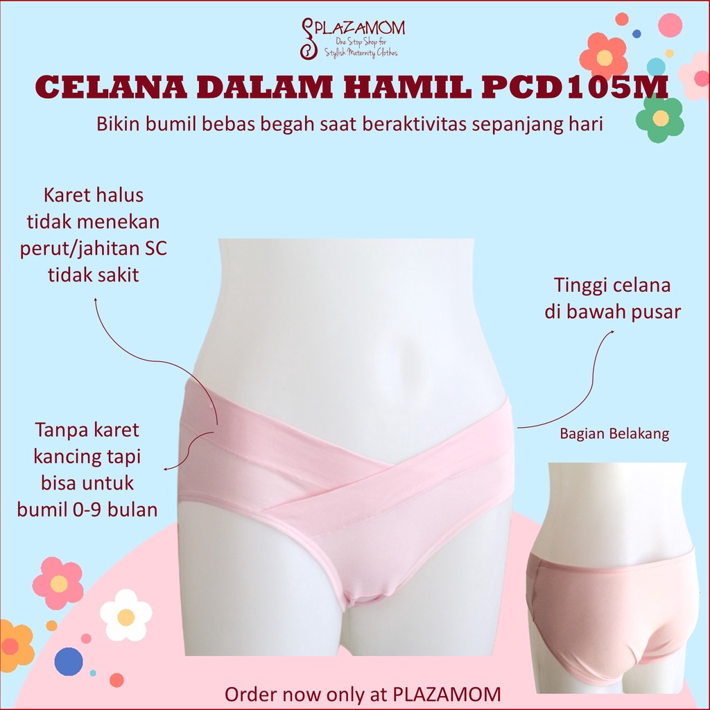 CELANA DALAM HAMIL / CD BUMIL MODEL BAWAH PUSAR BAHAN KATUN MELAR JUMBO AMAN BUAT LAHIRAN SC &amp; NYAMAN DIPAKAI NON HAMIL PCD105M