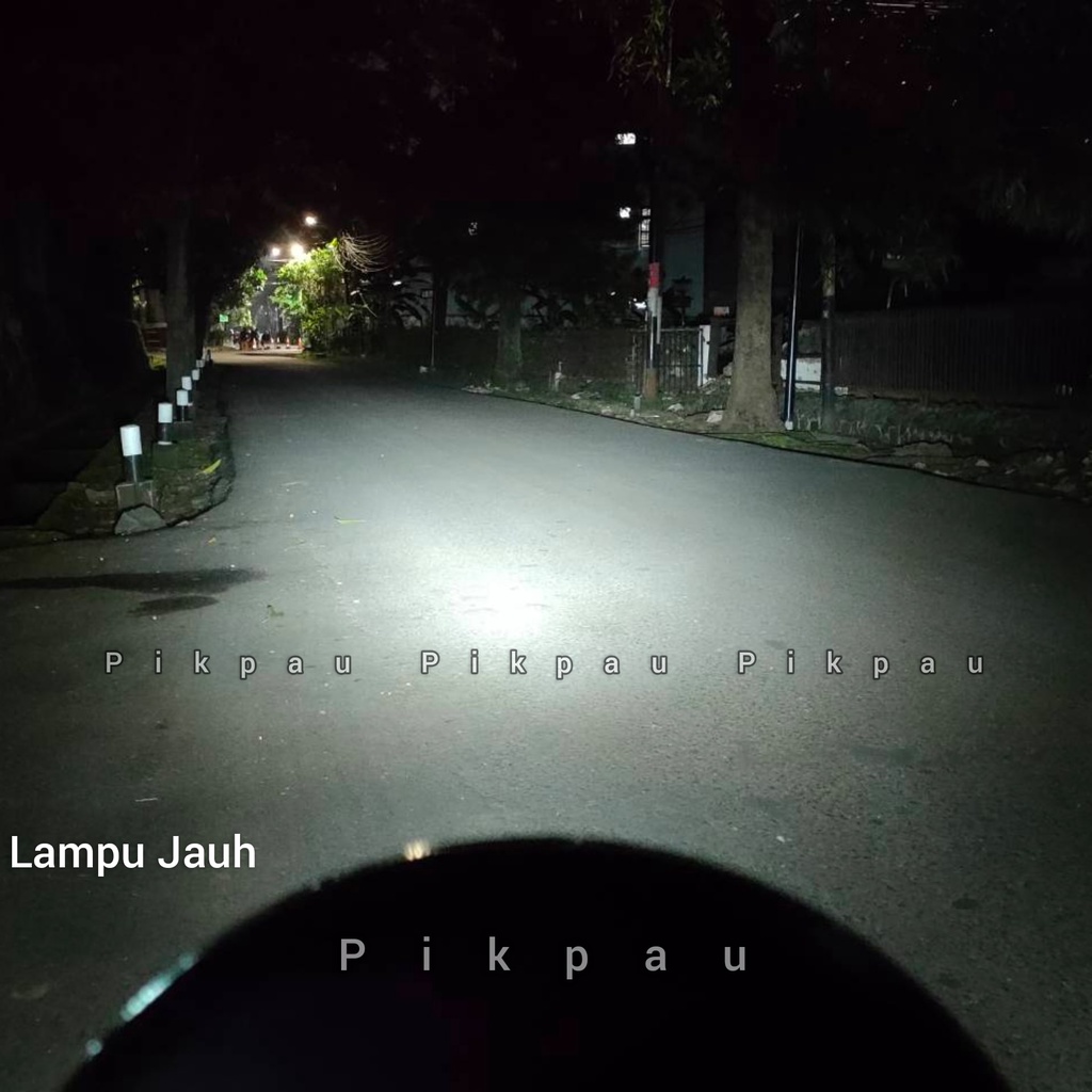 Lampu Utama Motor LED H4 12 Mata Lampu Depan 3 Sisi AC DC Jauh Dekat