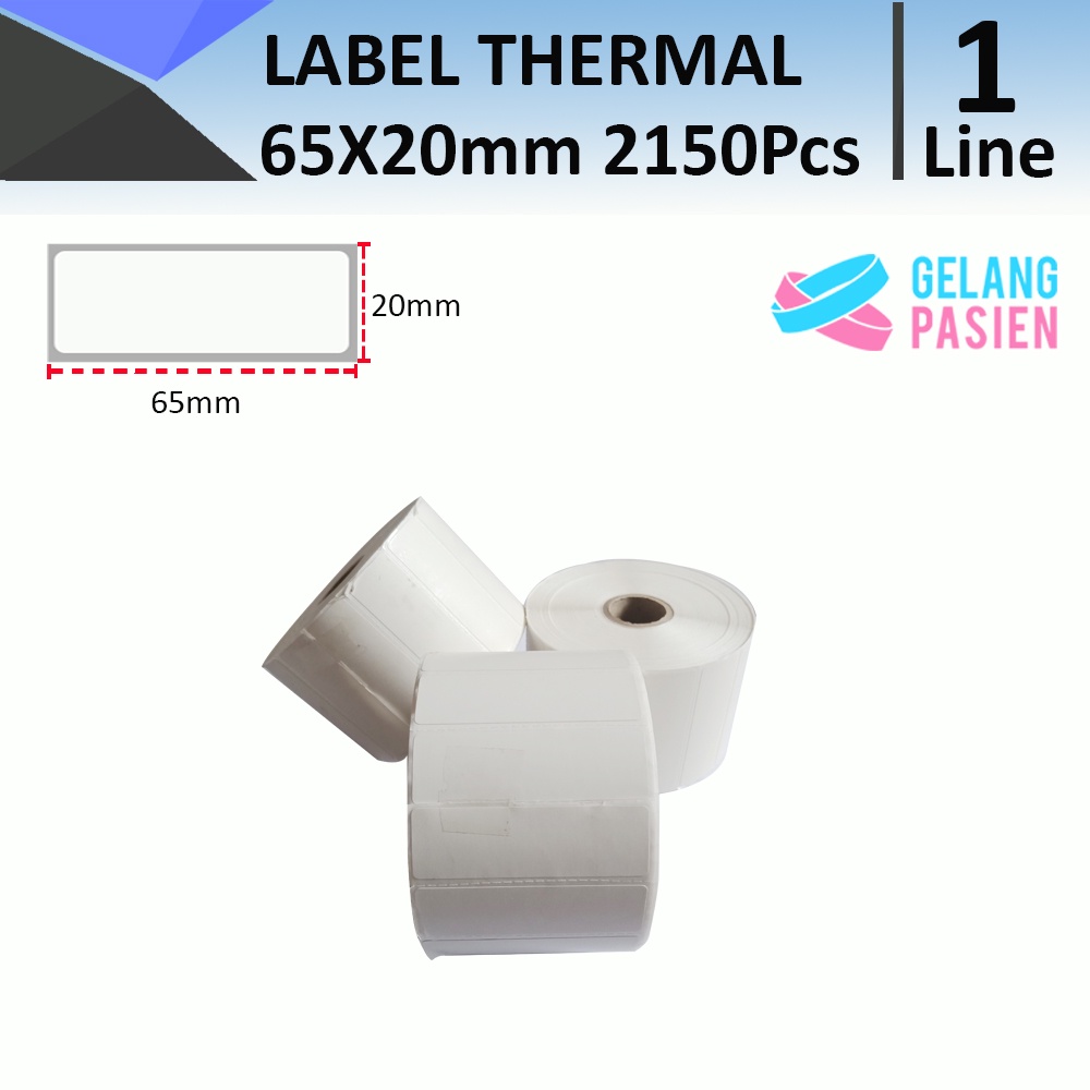 

LABEL THERMAL 65MM X 20MM ISI 2150PCS