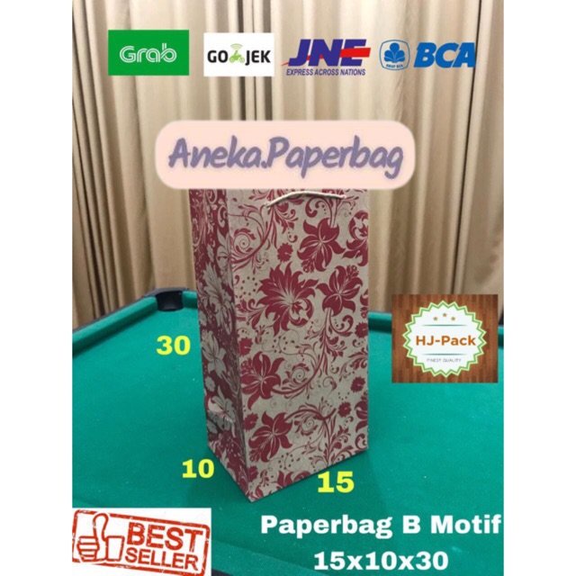 

Paperbag Paper Bag Tas Kertas B 15x10x30 Goodiebag Shopping bag Botol Terlaris