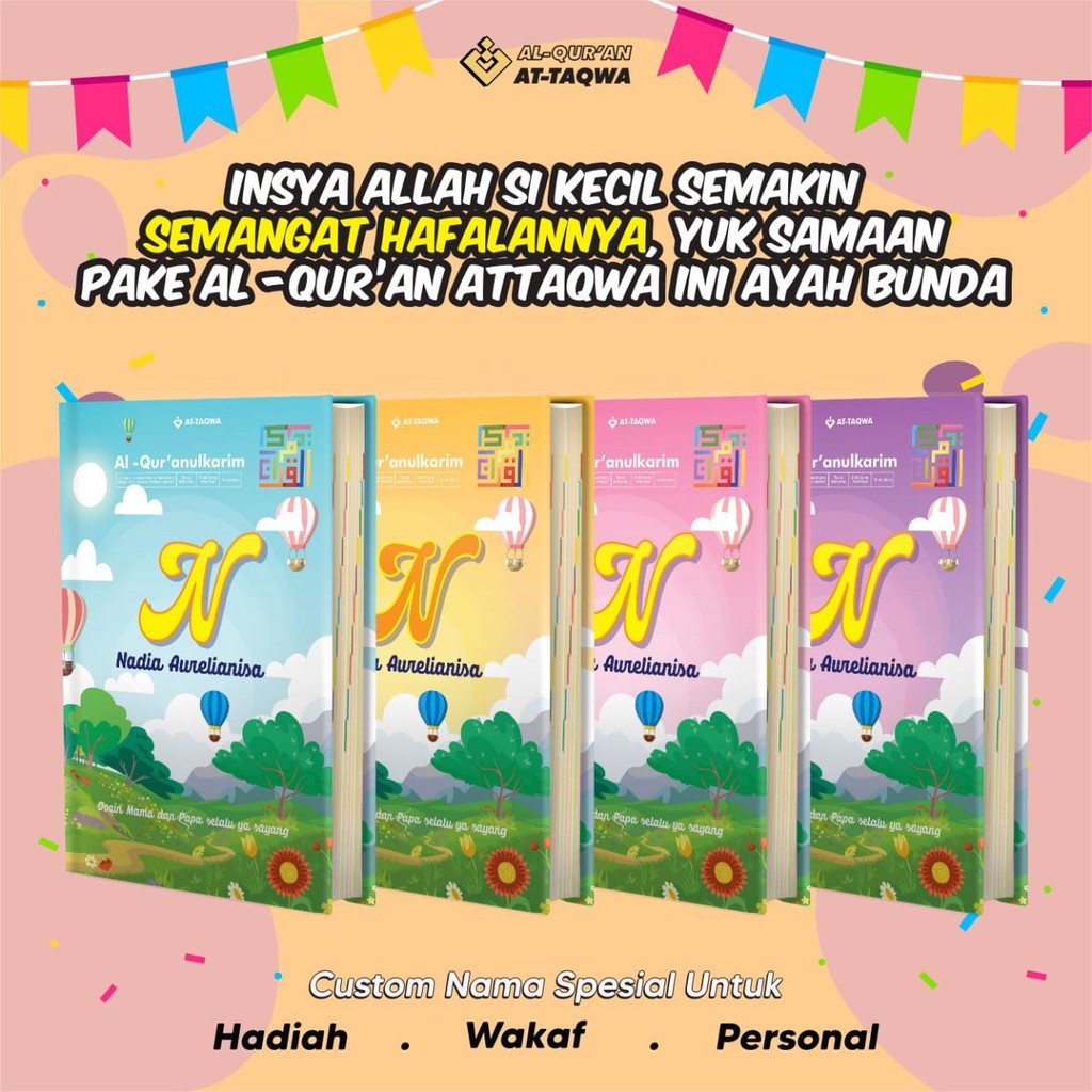 

AL QURAN ATTAQWA KIDS SERIES TERJEMAHAN HAFALAN A5 SERIES BALON