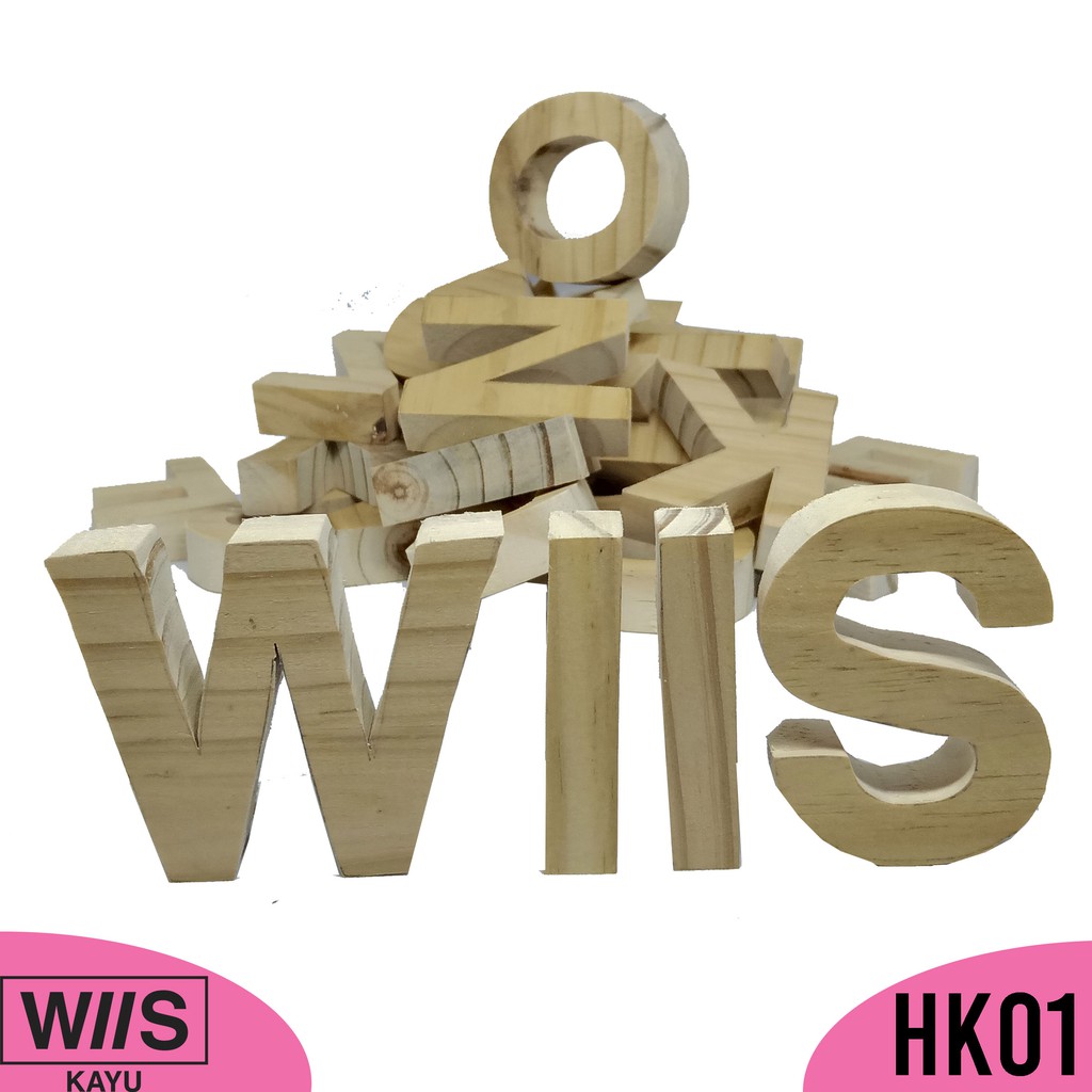 20CM HURUF KAYU DIWARNA TIMBUL/CUSTOM HURUF KAYU//HURUF KAYU DEKORASI/ HURUF KAYU INISIAL/KAYU DIWAR