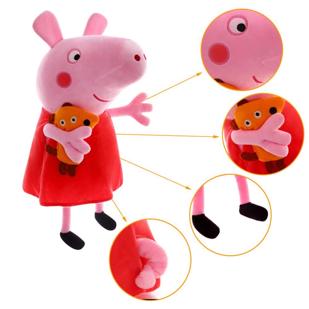 Timekey Mainan Boneka Stuffed Plush Peppa Pig 20cm Untuk Hadiah Nataltahun Baru H8M9