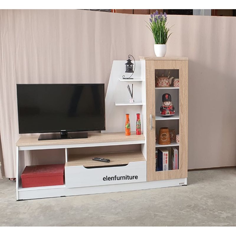 BUFFET TV KACA MINIMALIS,MEJA TV PANEL MINIMALIS lunar 130