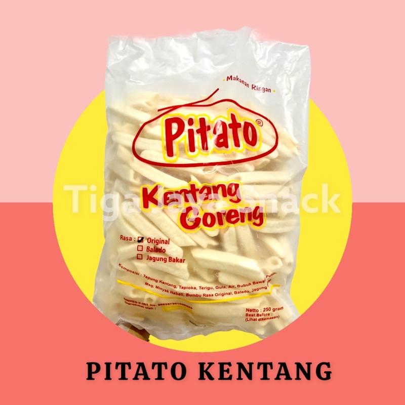 

PITATO 250gram/POTATO KENTANG/KRUPUK/ANEKA SNACK/CEMILAN KILOAN