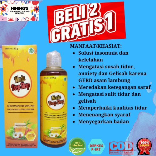Madu Deep Sleep Original Herbal Insomnia Obat Insomnia Susah Tidur Cair Ampuh Tanpa Efek Samping