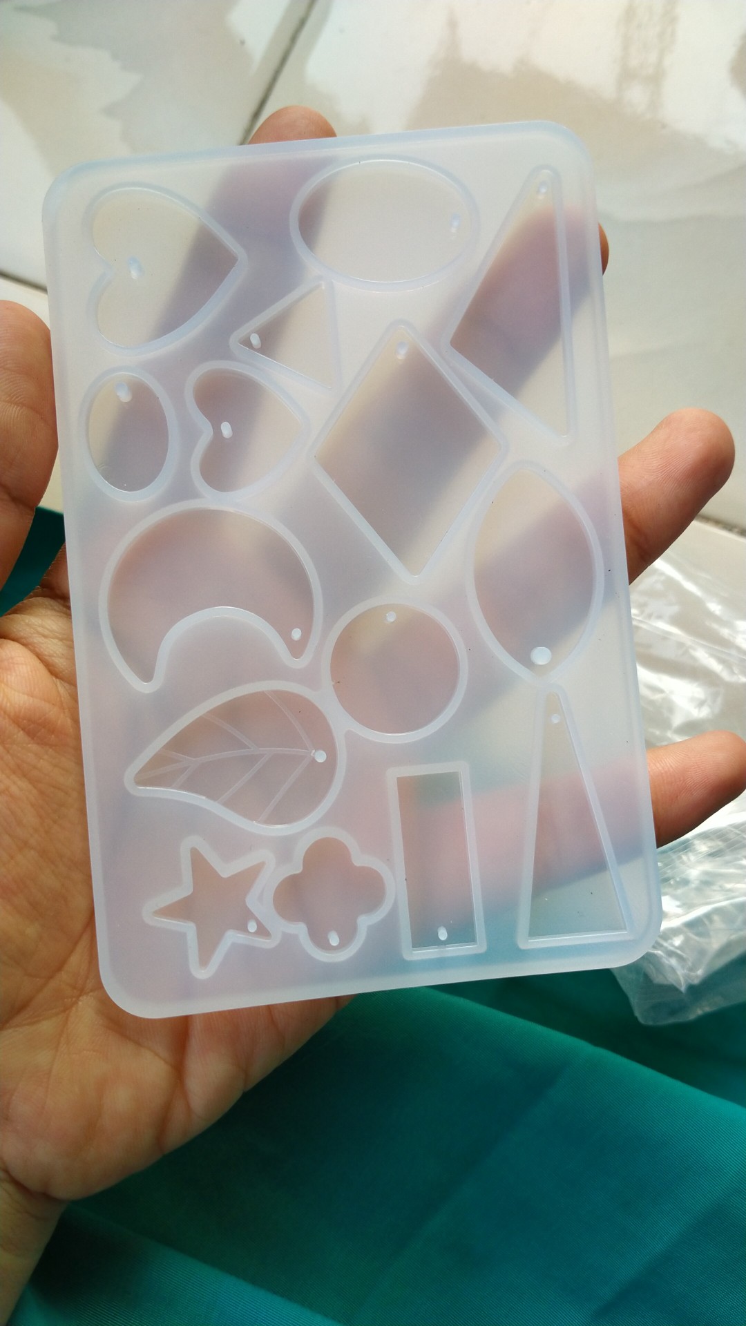 Inf Inf ✿ Cetakan Perhiasan / Anting / Kalung Bahan Silikon Akrilik Resin Diy