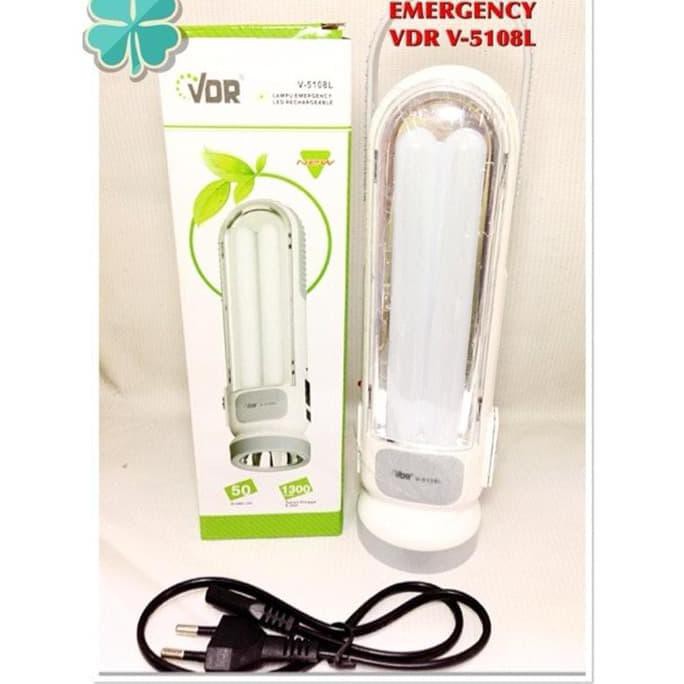 Senter Lampu Emergency Vdr V-5108L Led Darurat Lamp Lentera Diskon