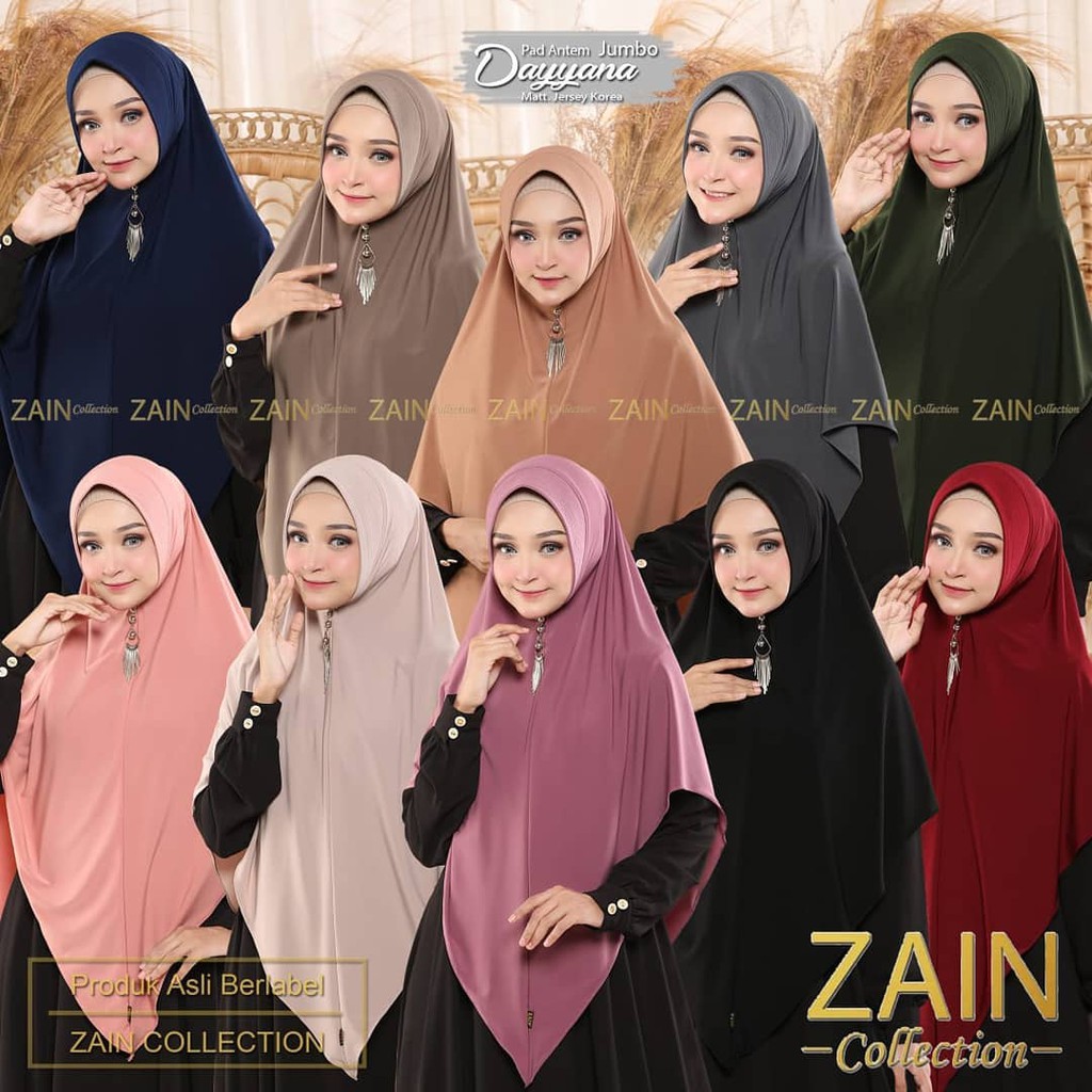 Jilbab Khimar Syari Jumbo Hijab Instan Bahan Jersey Korea Dayyana