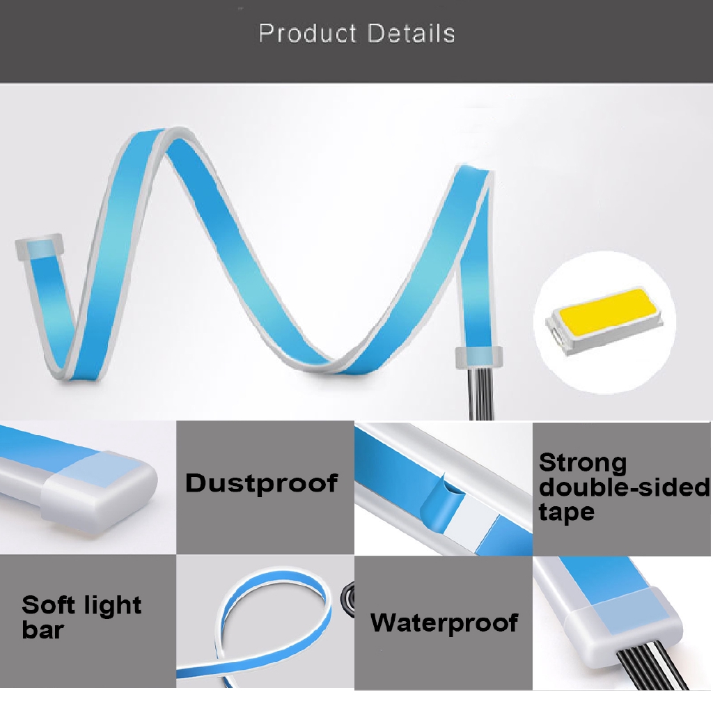 Lampu LED Strip Lembut 2835 Daytime Running Pusat Lampu LED Strip Lembut 2835 Daytime Running Pusat
