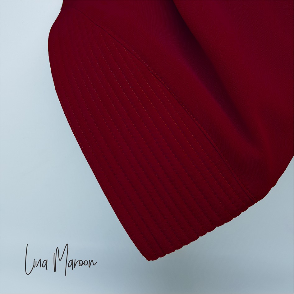 SALE Hijab Khimar livia alifa 2 layer oval / Jilbab 2 layer-Premium MAROON