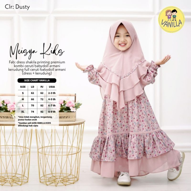 Dress Set Anak Muslim Meisya Kids By Jilbab.nabila