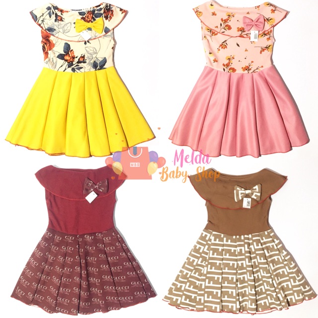 BAJU DRESS KERAH BULAT ANAK PEREMPUAN