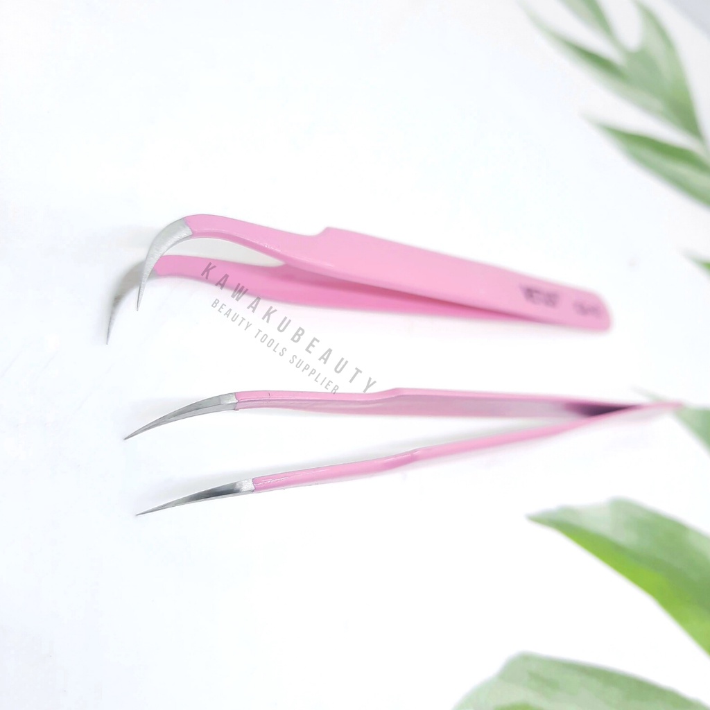 TWEEZER VETUS BENGKOK LURUS / PINK CS-15 CS-12 untuk Eyelash Extension / pencapit bulu mata palsu