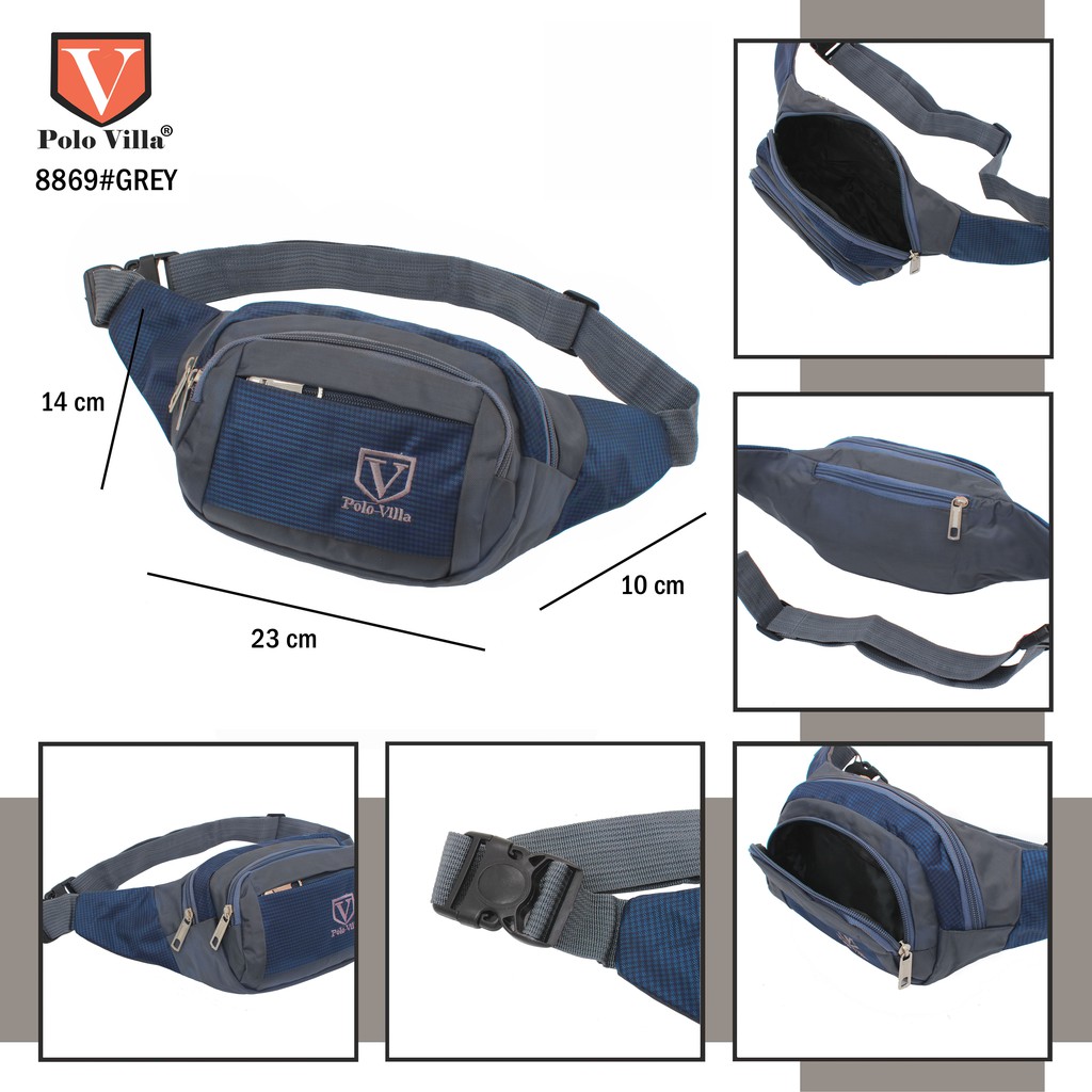 (TSI) Tas Pinggang Waist Bag Polo Villa 8869 - 7 Warna Tas Sekolah