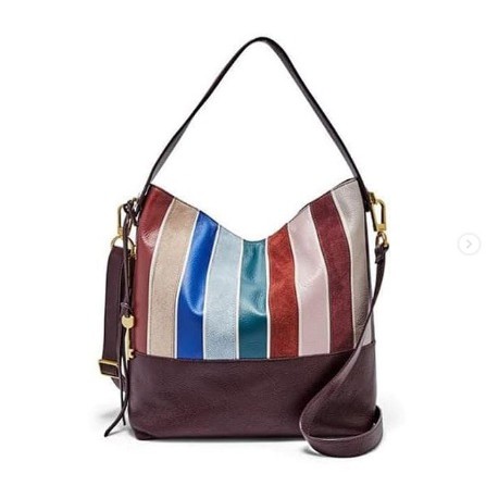Fossil maya small hobo purple multi