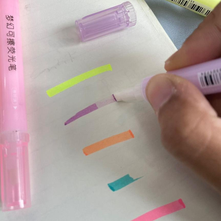 

D94❆ Stabilo 2 Sisi 1 Set Isi 6 pcs Bisa Dihapus Warna Pastel Murah Bagus Imut Highlighter 2 Sides 1 Set of 6 pcs Erasable Fancy Best Gift Present For Birthday Event Souvenir Alat Tulis Kantor Sekolah Ready Grosir Kado Ulang Tahun READY FRESHH