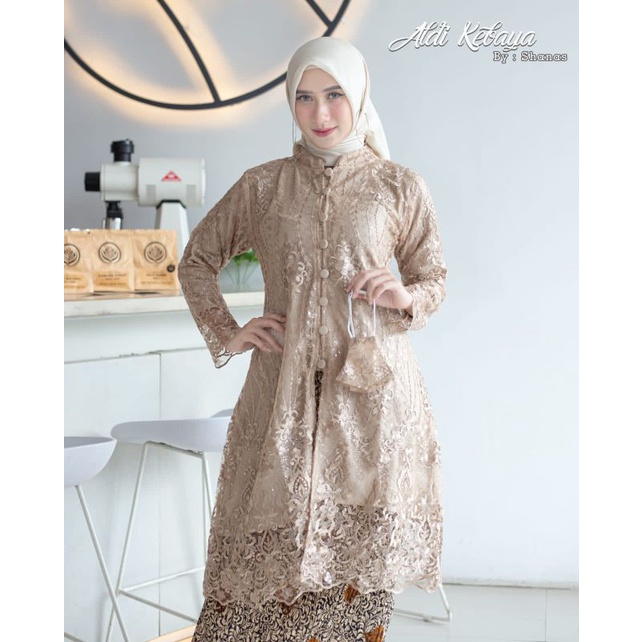 TUNIK KANCING SERIBU // BAHAN TULLE BORDIR SPIDER //By Aldi Kebaya