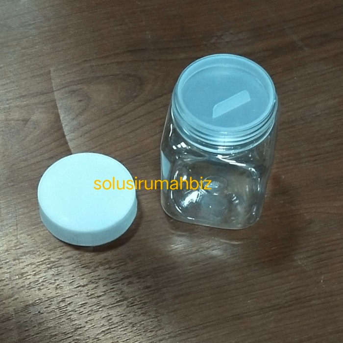 BOTOL TUTUP LEBAR 200ML PLASTIK KOTAK PLUG + PUTAR PVC 200 ML