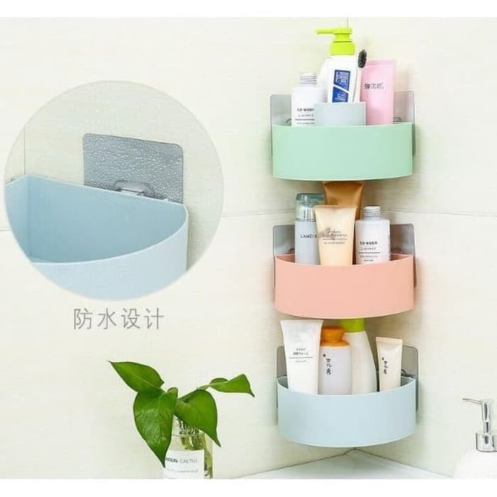 Rak Sudut Kamar Mandi / Rak Holder Kamar Mandi / Rak Sudut Plastik