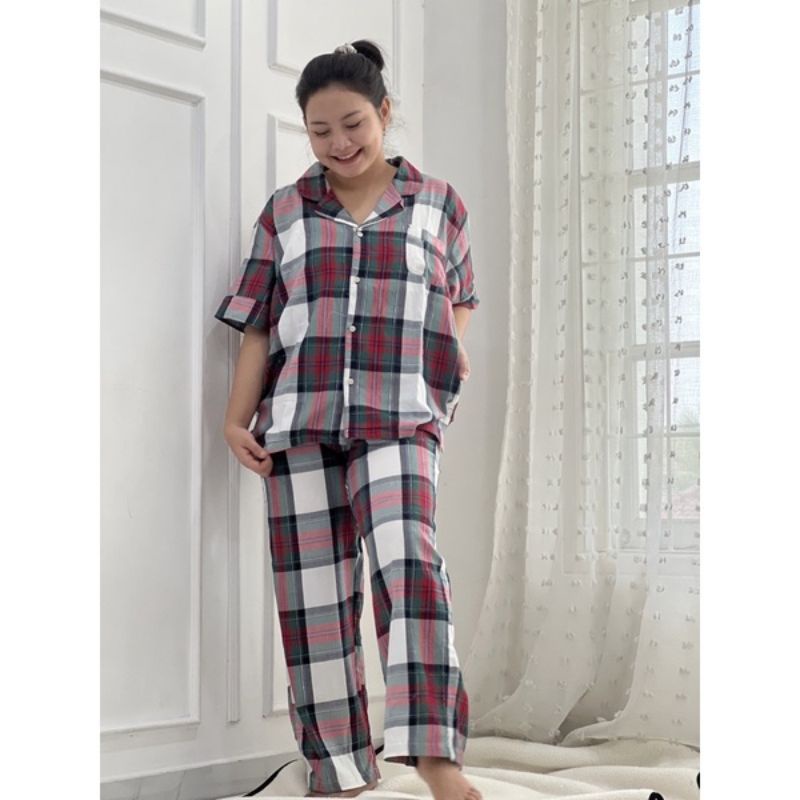 victoria secret pajamas set lengan pendek