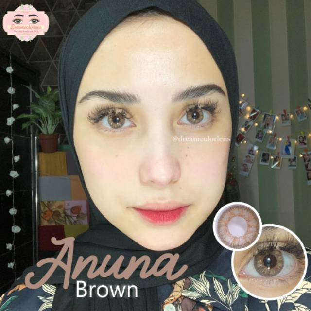 Softlens EOS Anuna Brown / Coklat Normal Minus Beda Minus