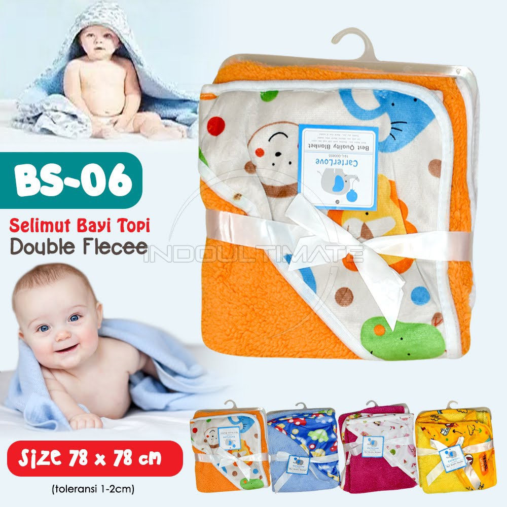 Selimut Hoodie Hoodie Blanket Alas Tidur Bayi Hoodie Selimut Bayi Tebal Baby Blanket Selimut BS-06