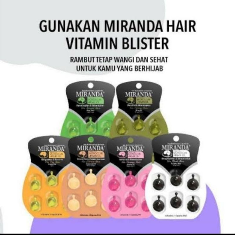 ❤ jselectiv ❤ MIRANDA Hair Vitamin (Kemasan Blister 6x1ml) | Vitamin Rambut MIRANDA