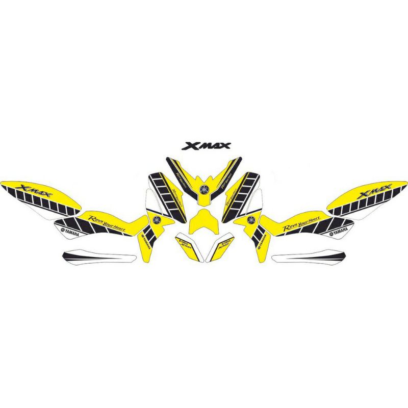decal sticker xmax full body custom kuning premium striping full body