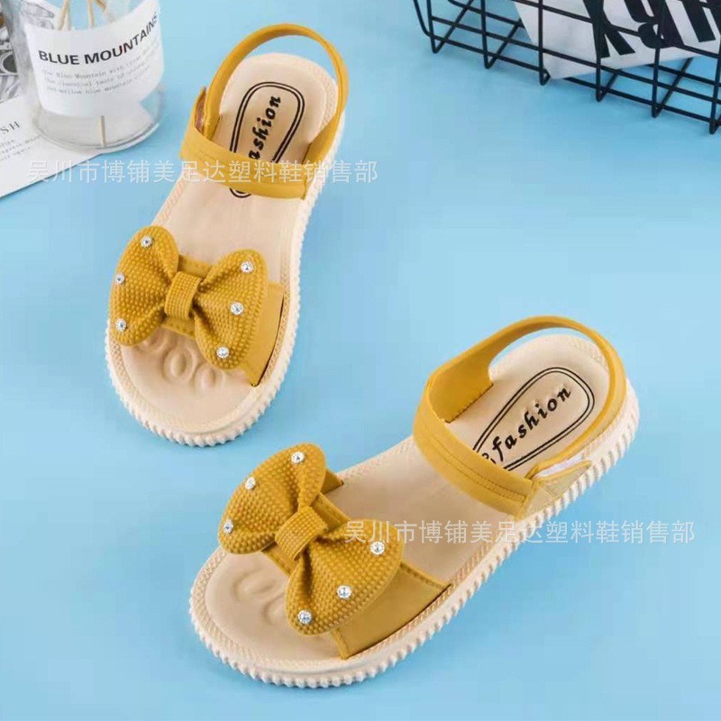 LittleAaron RIBBON PEARLS 003 Sandal Anak Perempuan Bahan Karet Model Lucu 3-8 Tahun Sport Termurah Sendal Bayi Anak Cewek Cowok