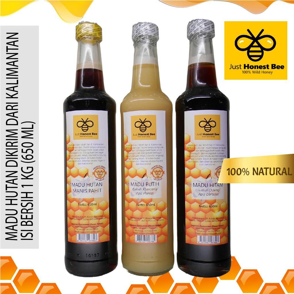 

HONEST BEE - Madu Hutan Asli Lebah Liar Kalimantan 650 ML / 1 KG (3 Varian: Madu Hitam, Madu Putih, Madu Hutan Manis Pahit) 100% Asli Tanpa Campuran Bisa Untuk Pengobatan