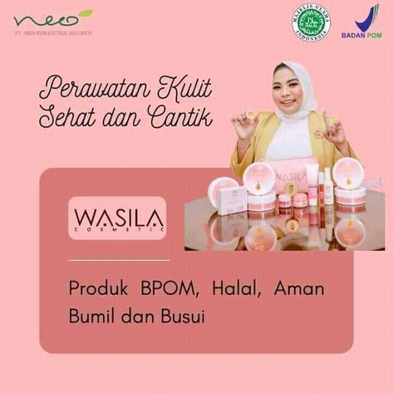 Wasila cosmetik paket baby pink pelembab wajah Glowing