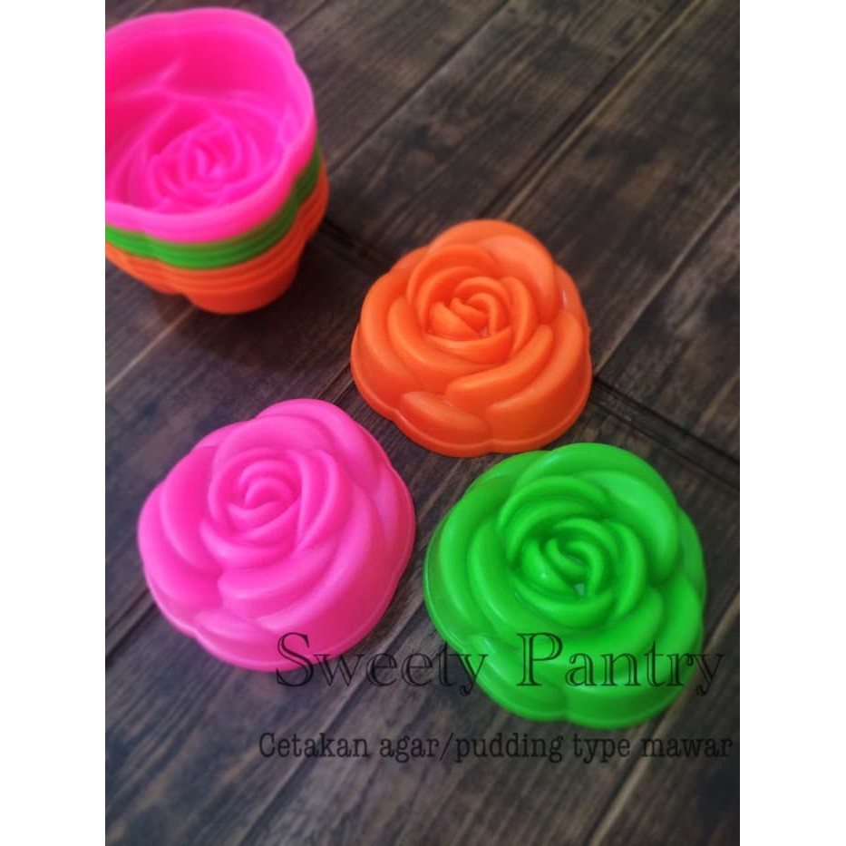 Cetakan agar / cetakan pudding / cetakan puding mini type mawar