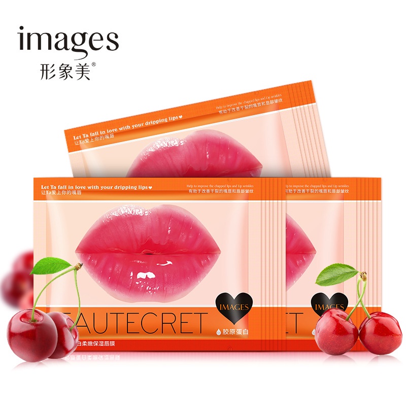 [BISA COD] IMAGES LIPS HONEY SUPPLE AND SOFT COLLAGEN MASK MASKER BIBIR KOREA IMAGES BEAUTECRET CHERRY