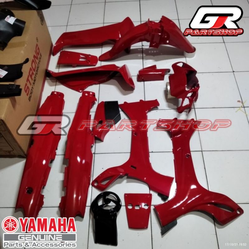 BODY HALUS DAN KASAR FULLSET MERAH F1ZR MERK STRONG FIZR FIZ F1Z R BODI FULL SET SAYAP LUAR DALAM DASI FENDER SPAKBOR PED SAMBUNGAN COVER CAVER PANEL