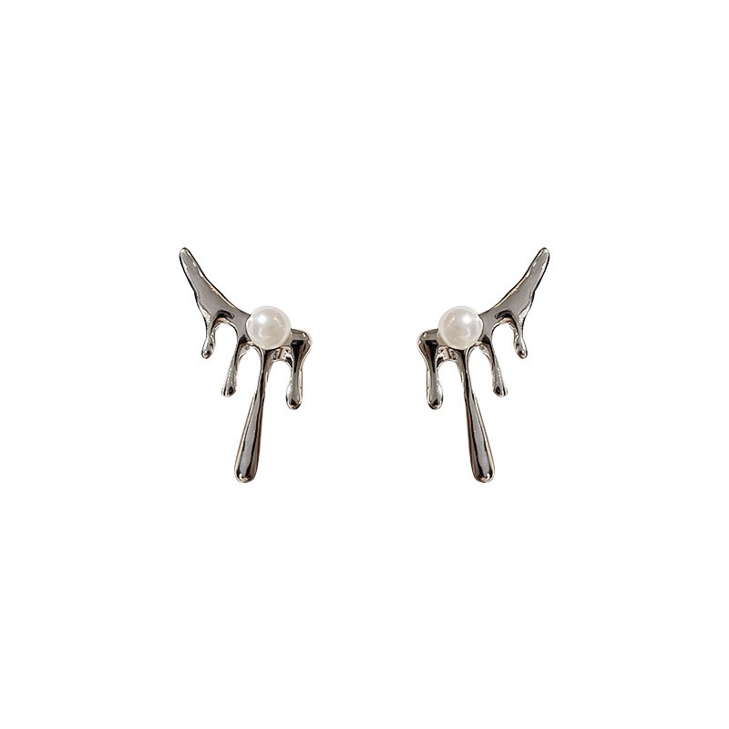 Anting Mutiara Geometris Gaya Korea Untuk Aksesoris