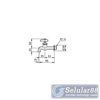 Jual Toto T23B13 Keran Kran Air Kamar Mandi Taman ORIGINAL RESMI ORI ...