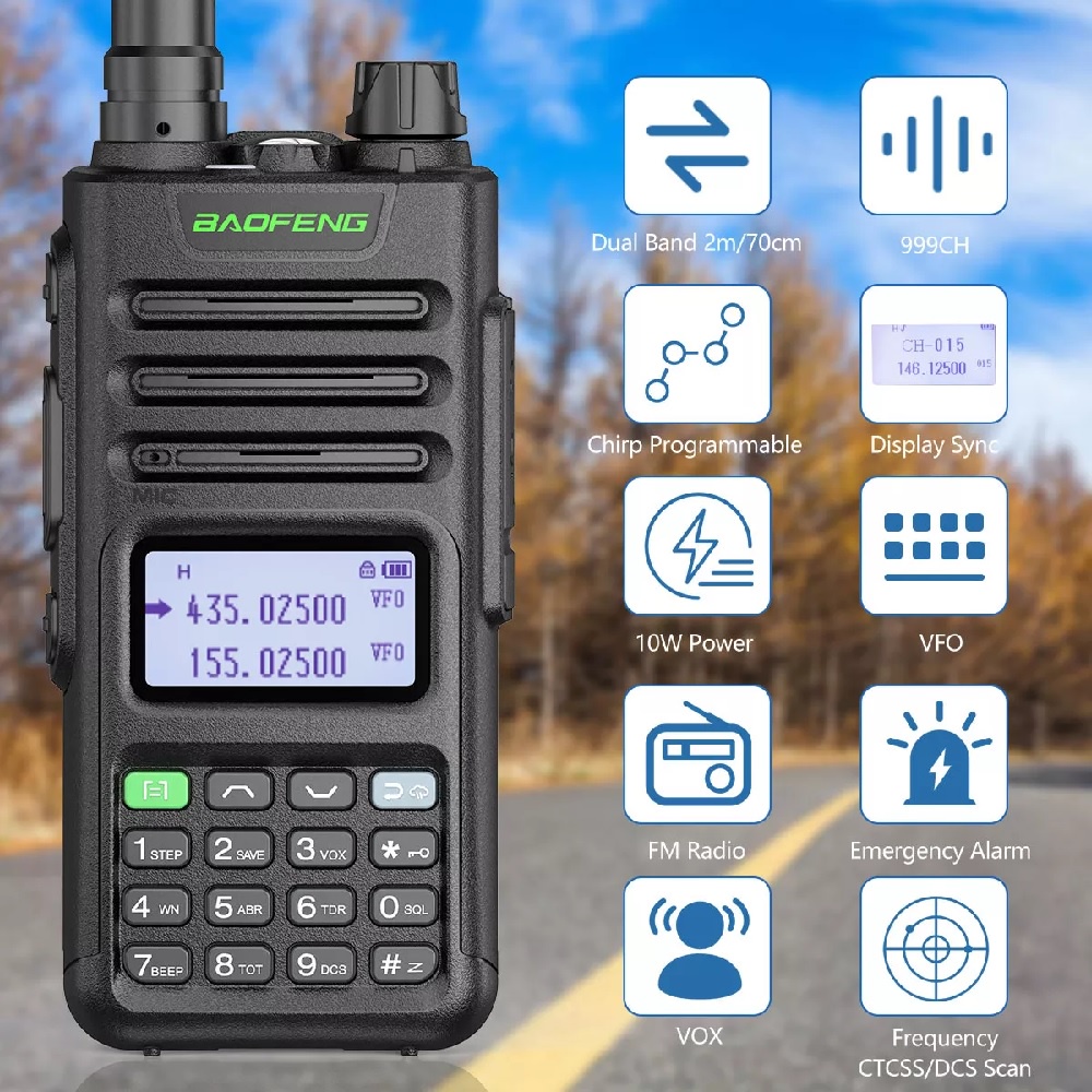 UV-13 PRO - Two-Way High Power Radio Walkie Talkie 10W Power