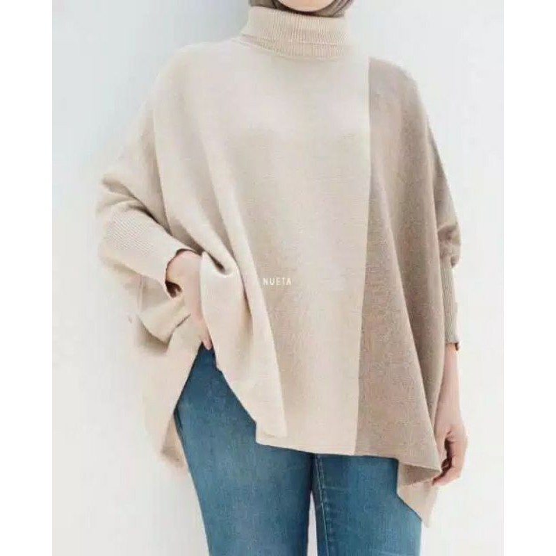 TBS Twotone Batwing Sweater hijab nueta hijabnueta