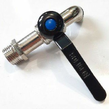 Kran Bola Tembok 1/2inch Gagang Besi Hitam (D466)