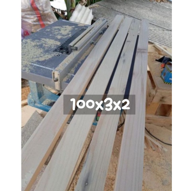 100x3x2 reng pinus siap pakai / kayu reng jati belanda