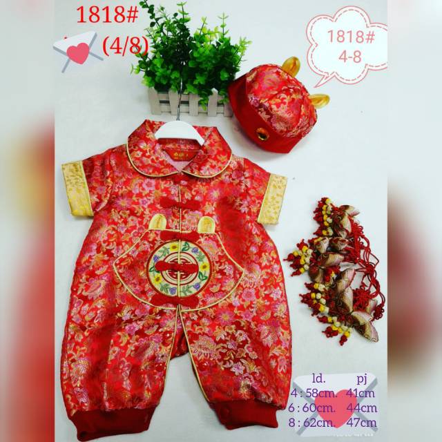 Stelan Imlek Cheongsam Chinese New Year Anak bayi Cewek Impor cheongsam
