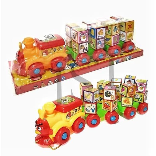 New Kereta Angry Bird Abjad / Cartoon Train Angry bird 9969 Murah