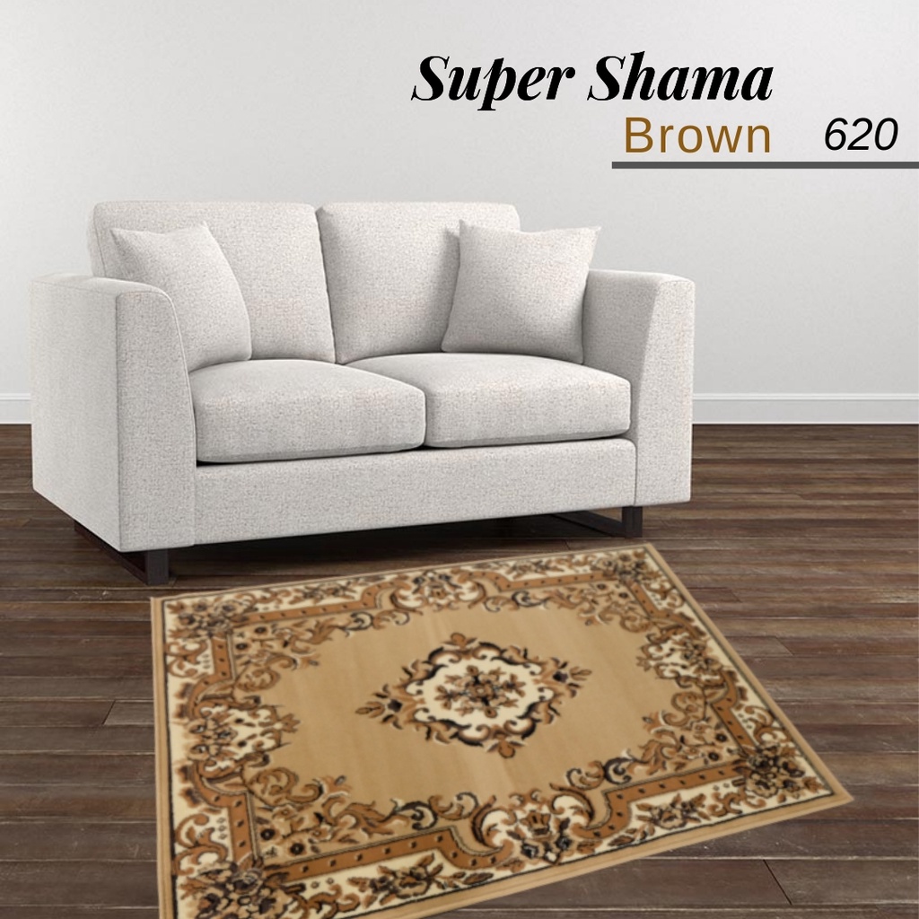 KARPET SUPER SHAMA 100X150 SS620 BROWN