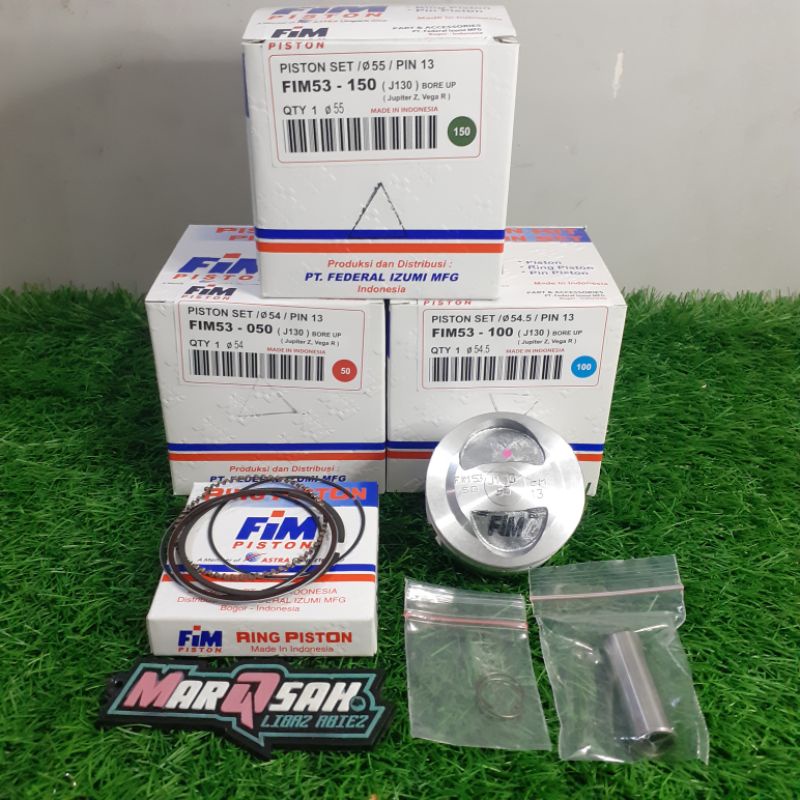 Piston Kit Fim53 Jupiter Z Vega R Bore Up 54 54.5 55 Pin 13