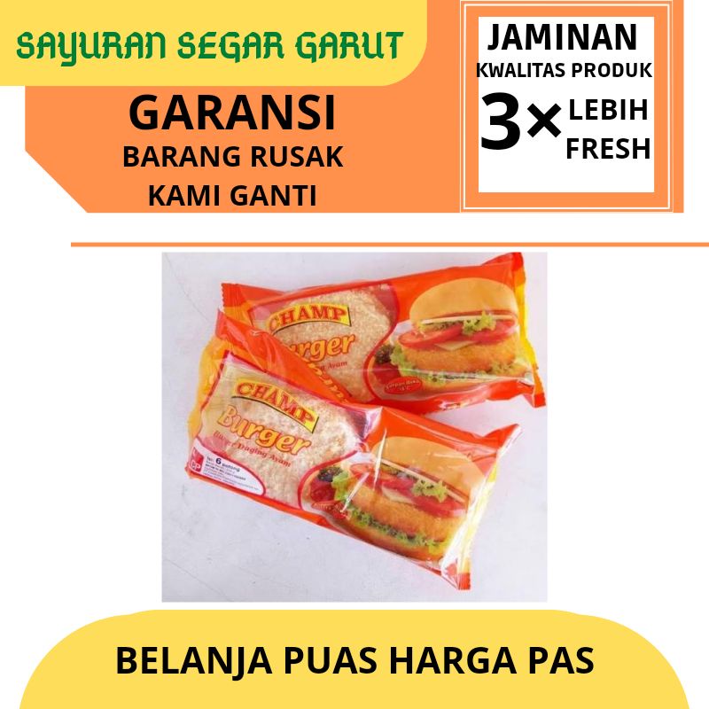 

burger chiken frozen food 315gr by sayuran segar garut